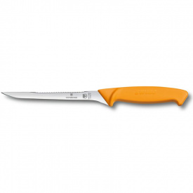 Кухонный нож для филетирования рыбы Victorinox Swibo Fish Filleting 16 см Желтый (5.8448.16)