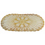 Овальная сервировочная салфетка Supretto с золотым декором 83х40 см Золотистый (5156) Київ