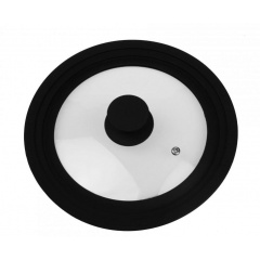 Крышка с силиконовым ободком Supretto Прозрачный с черным (56160011) Херсон