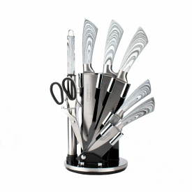 Набор кухонных ножей Edenberg на вращающейся подставке 9в1 (EB-913)