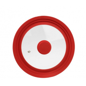Крышка с силиконовым ободком Supretto Прозрачный с красным (56160007)