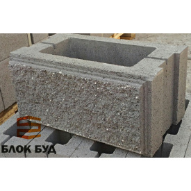 Стовп колотий "Рваний камінь" Сірий 250х190х390