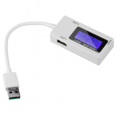USB тестер тока, напряжения, мощности 4-30В 0-5А 2xUSB с таймером Черновцы