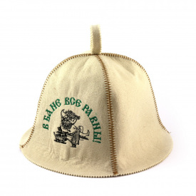 Банная шапка Luxyart В бане все равны Белый (LA-396)