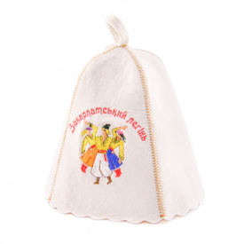 Банная шапка Luxyart Закарпатський легінь Белый (LA-131)