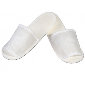Одноразовые флизелиновые тапочки Luxyartдля отелей 100 шт Белый (ZF-033)