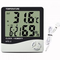 Термометр гігрометр електронний Digital HTC-2 Білий (20053100183) Суми
