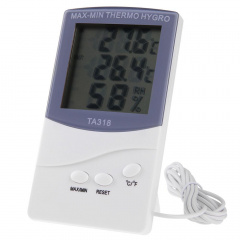 Термометр/гигрометр/метеостанция + выносной датчик TA 318 Белый (RI0715) Луцьк