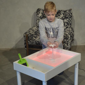 Детский световой стол песочница KidzZone Элит Белый
