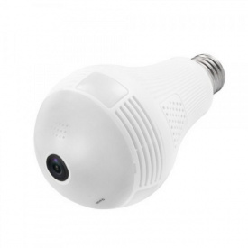 Камера видео наблюдения Панорамная IP лампочка Рыбий глаз SMART+DVR WI-FI H302 \ CAD-B13 White (IM 46433)
