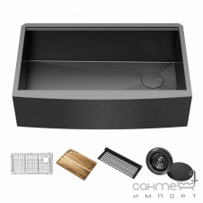 Кухонная мойка c аксессуарами Kraus Kore KWF210-33 темно-серая бронза