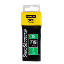 Скобы STANLEY тип G, 10мм, к степлера Heavy Duty, 1000шт (1-TRA706T)