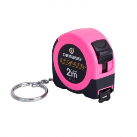 Рулетка измерительная Demass Compress mini 2мx13мм, розовая (RW 2013P)