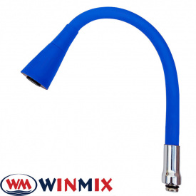 Гусак силиконовый гибкий Колокольчик Zerix Blue синий