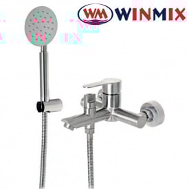 Змішувач для ванни короткий ніс Winmix "Dax" (Chr-142), Польща (нержавіюча сталь)