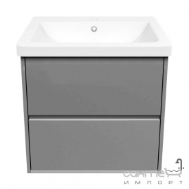 Тумба подвесная с раковиной Volle Teo 15-88-61G 65см серый