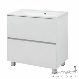 Напольная тумба с раковиной Mirater Etna 80 белая глянцевая