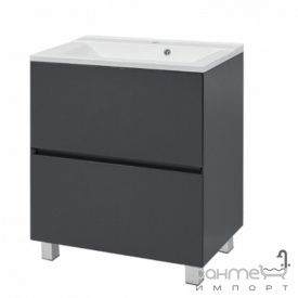 Напольная тумба с раковиной Mirater Etna 70 глянцевая антрацит