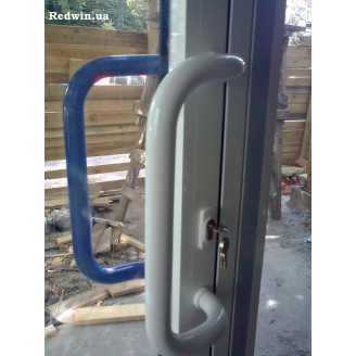 Вхідні алюмінієві двері Алюрон (Польща) для дому з одностороннім фарбуванням