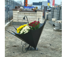 Металеве чорне кашпо для квітів і ландшафтного декору 1470*1100 мм
