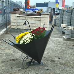 Металеве чорне кашпо для квітів і ландшафтного декору 1470*1100 мм Київ