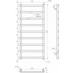 Полотенцесушитель Genesis Aqua Basis Light (1000x530) Черкаси