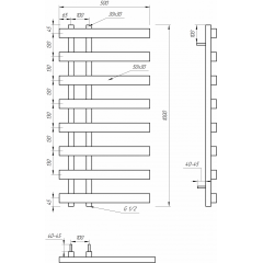 Полотенцесушитель Genesis Aqua Split (1200x500) Херсон