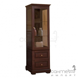 Пенал напольный левосторонний Marsan Desiree венге, ручки бронза