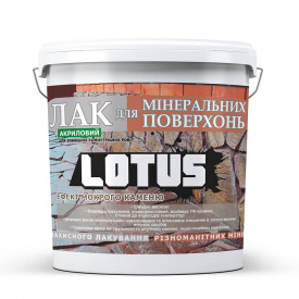 Лак акриловый для минеральных поверхностей Мокрый камень LOTUS прозрачный 5л