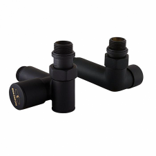 Набір Кран комбо під тен кутовий з американкою Genesis 1/2" Black 2шт