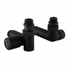 Набір Кран комбо під тен кутовий з американкою Genesis 1/2" Black 2шт Фастов