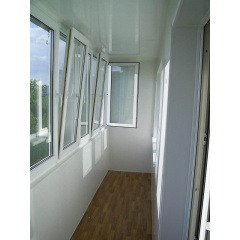 Балконная рама 3-кам профиля WDS Classic 4200x1750 мм с однокамерным энергосберегающим стеклопакетом 24 мм. Киев