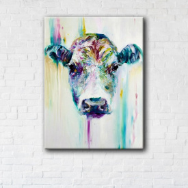 Картина на холсте IBR Cow Art 110x145 см