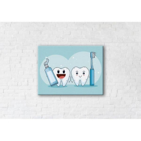 Картина на холсте IBR Healthy Teeth 75x100 см