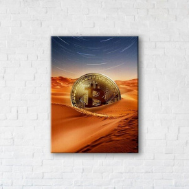 Картина на холсте IBR Gold In Desert 110x145 см