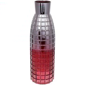 Ваза Ancient Glass Топаз диаметр 15х49см, красное стекло Bona DP67901
