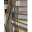 Изготовление деревянных лестниц на второй этаж с балясинами из нержавеющей стали Ровно