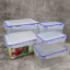 Набір прямокутних контейнерів для харчових продуктів із затиском 5в1 Алеана 167049 Тернопіль