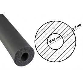 Каучуковая теплоизоляция для труб с вн. Ø 89 мм и толщиной изоляции 9 мм ODE R-Flex Pipe Std трубка 9х89 мм