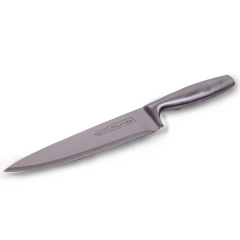 Нож Шеф-поварamp;quot; лезвие 20 см рукоятка 13 см из нержавеющей стали с полой ручкой Kamille-5140 Ровно