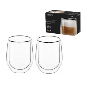 Набор стаканов с двойными стенками для латте 360 мл 2 шт боросиликатное стекло Ardesto AR2636G