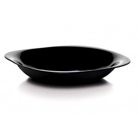 Тарелка Luminarc Carine Black Черная глубокая квадратная d-21 см 9818 LUM