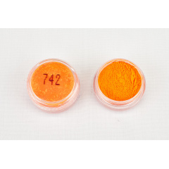 Пигмент флуоресцентный оранжевый 742 Для геля акрила лака дизайнов светится в ультрафиолете 2 мл Харків
