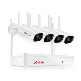 Комплект Wi-Fi видеонаблюдения Anran 3 Мп на 4 камеры беспроводной