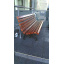 Деревянная скамейка ИГ Парковая 1800х520х740 мм для улицы черные чугунные ножки Киев