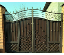 Ворота кованые с профнастилом B0049 Legran