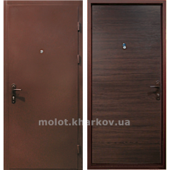 Двері вхідні броньовані МОЛОТ Новосел сталь мінераловата 50х860х2040 мм коричневі. Краматорськ