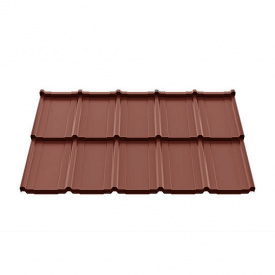 Металочерепиця Ruukki Frigge Polyester 0,50 мм RR-887 (Каштан)