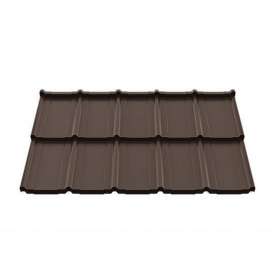 Металочерепиця Ruukki Frigge Pural Matt BT 0,50 мм RR-32 (Лісовий горіх)