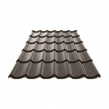 Фото - Металлочерепица Ruukki Monterrey Crown BT 0,50мм RR-32 (Лесной орех) Металлочерепица Ruukki Monterrey Crown BT 0,50мм RR-32 (Лесной орех)